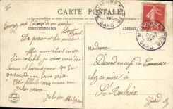 VINTAGE POSTCARD Fantaisie Baby has his toilet