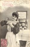 VINTAGE POSTCARD Fantasy Woman Foie gras of Ruffec