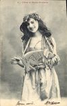VINTAGE POSTCARD Fantasy Woman Festivals and carries happiness Cochon Pig