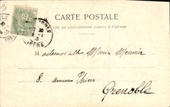 VINTAGE POSTCARD Fantasy Woman Festivals and carries happiness Cochon Pig