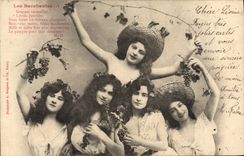 VINTAGE POSTCARD Fantasy Women Bacchantes