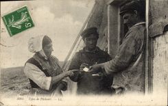 CPA Peche Types de pecheurs