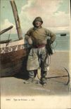 CPA Peche Type de pecheur