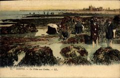 CPA Peche Dieppe La peche aux crabes