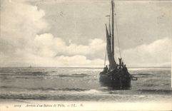 CPA Peche Arrivee d'un bateau de peche