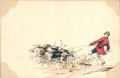 CPA Chien Chiens Chasse a courre 