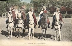 CPA Militaria Algerie Manoeuvres de Spahis 