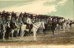 CPA Militaria Exercice de tir au 4eme Spahis