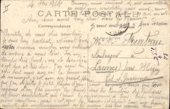 VINTAGE POSTCARD Militaria Compiegne Convoys of Spahis crossing the bridge of boats