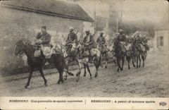 VINTAGE POSTCARD Militaria Ribecourt a patrol of Spahis Morrocans