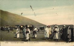 VINTAGE POSTCARD Militaria a military convoy