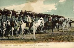 CPA Militaria Exercice de tir au 4eme Spahis