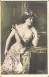 VINTAGE POSTCARD Woman Valery Theater