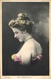 VINTAGE POSTCARD Woman Theater De Preville