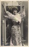 VINTAGE POSTCARD Woman Yrven Theater