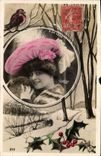 VINTAGE POSTCARD Woman Theater E of Vere