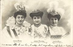 VINTAGE POSTCARD Woman Theater Rosina Ferro Ianne Troupel Maria Nulli Milano parigi