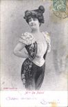 VINTAGE POSTCARD Woman Theater Miss de Pebrel