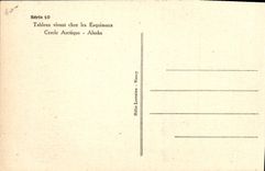 CPA Polaire Tableau vivant chez les Esquimaux Cercle Arctique Alaska