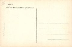 CPA Polaire Autel de la mission de Mary's igloo Alaska