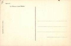 CPA Polaire Le renne et son maitre