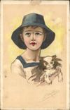 VINTAGE POSTCARD Fantasy Illustrator Chein Child