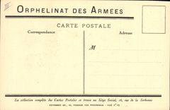 Orfelinato del niño del ilustrador de la fantasía de la POSTAL de la VENDIMIA de los ejércitos