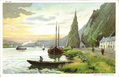 El ilustrador de Fantaisie de la POSTAL de la VENDIMIA la roca tiene Bayard cerca de la cena