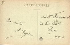 VINTAGE POSTCARD Folklore Auvergne Two families prosperous Cochons Pigs Goes