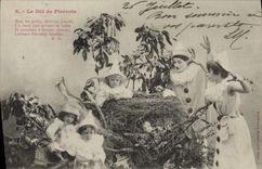 CPA Fantaisie Le nid de Pierrots