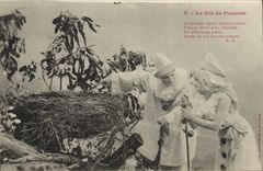 CPA Fantaisie Le nid de Pierrots