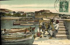 CPA Peche Le Mourillon Le port Types de pecheurs