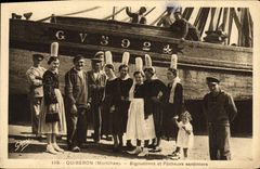 CPA Peche Quiberon Morbihan Bigoudenes et pecheurs sardiniers