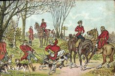 CPA Chien Chiens Chasse a courre Cavaliers