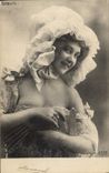 Vintage Postcard Woman Sterli Theater