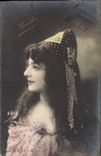 Vintage Postcard Woman Splender Theater