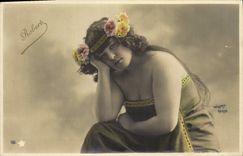Vintage Postcard Woman Theater Robert
