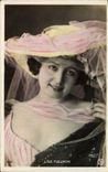 Vintage Postcard Femme Theater Reads Floret