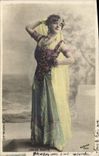 Vintage Postcard Woman Theater Louise Mante