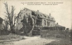 CPA La Ville sur Tourbe La maison du Notaire Militaria