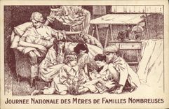 Vintage Postcard Women Days main road of the many mothers