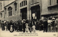 Vintage Postcard Paris crowd has the Union of the Women of France