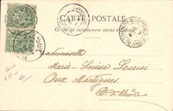 Vintage Postcard Imagination Woman Chart square