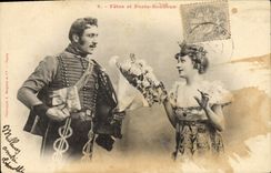 Vintage Postcard Imagination Woman Militaria Soldier