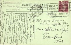 Vintage Postcard Fishes the mending of the net