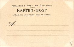 Postal Pesca Lobo de mar bretón