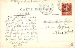 Postal Pesca sobre la Cuota Normanda Modelo de pecador