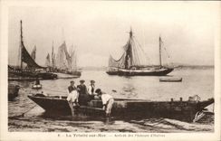 Postal Pesca Trinidad sobre Mar Llegado de los pecadores de ostras