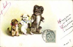CPA Chien Chiens Chiot 