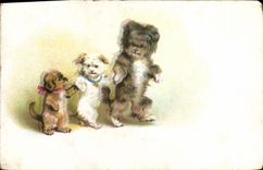 CPA Chien Chiens Chiot 